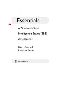 Essentials for living assessment pdf